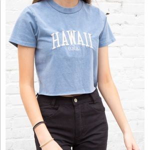 hawaii embroided brandy melville shirt